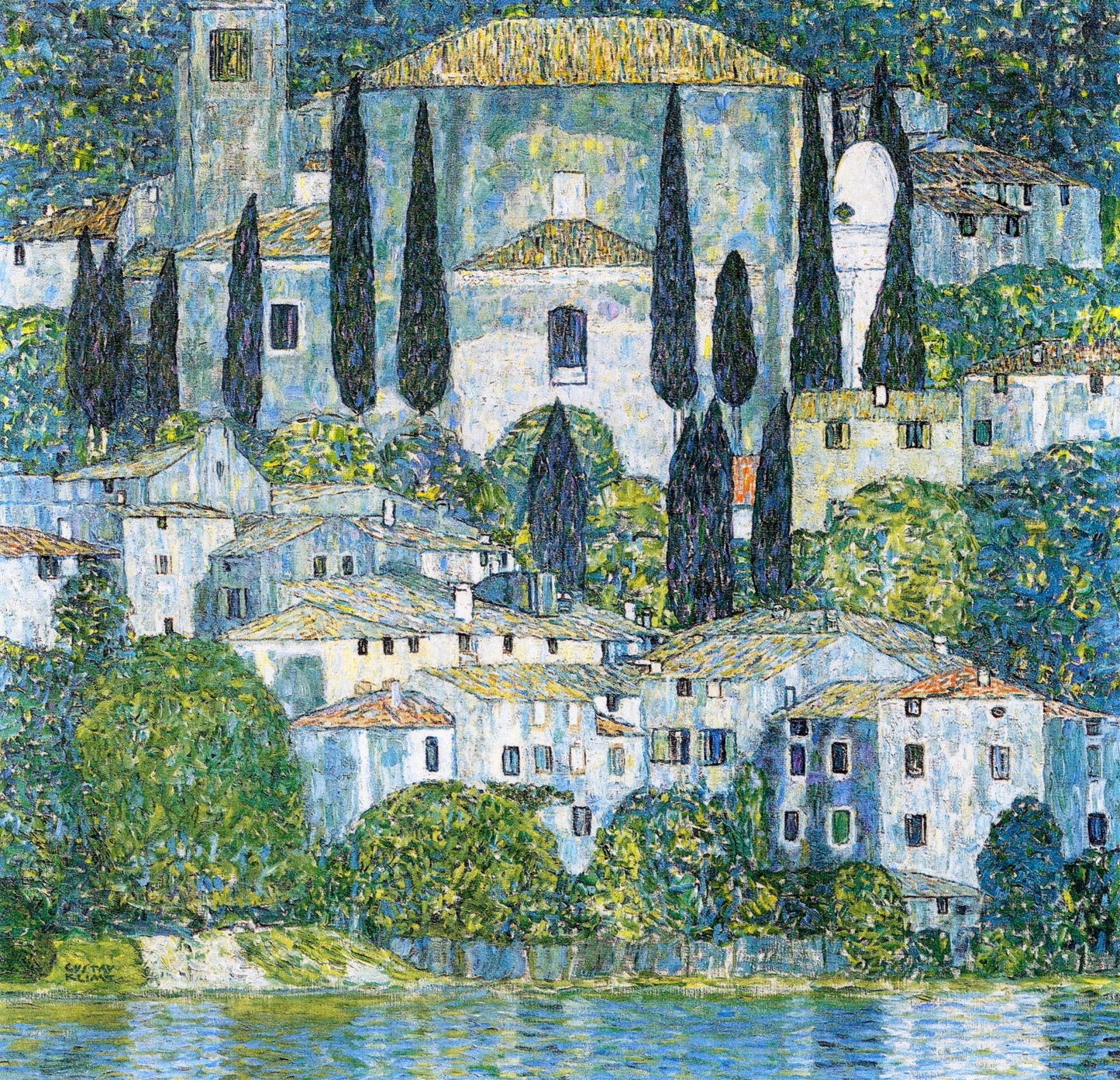 Gustav Klimt's Kirche in Cassone (1913) famous painting
