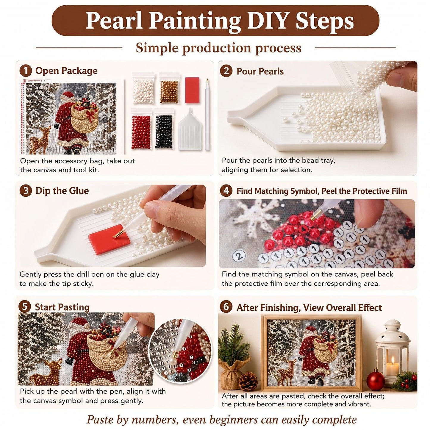 instructions for how to make beaded christmas decorations