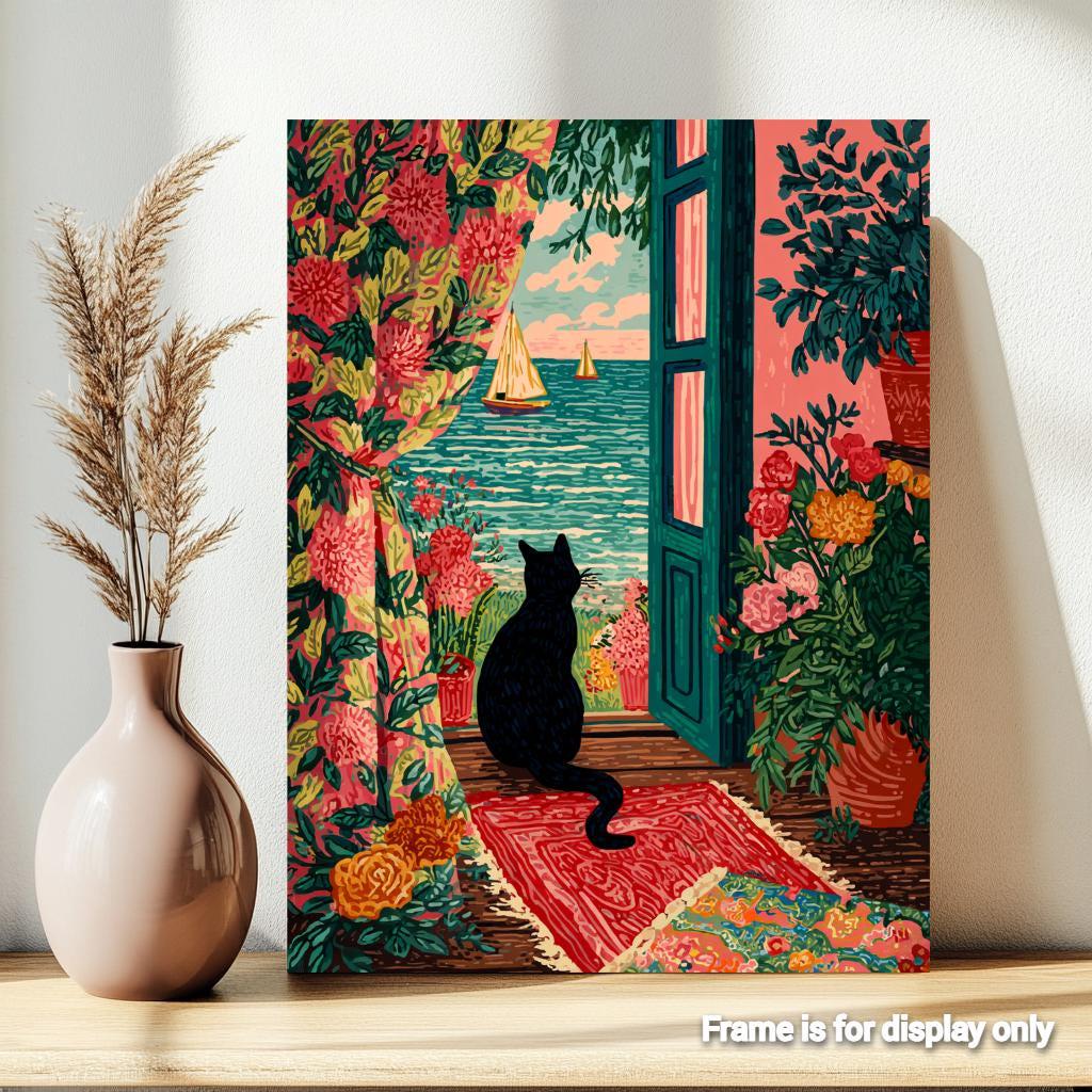 Cat vintage house