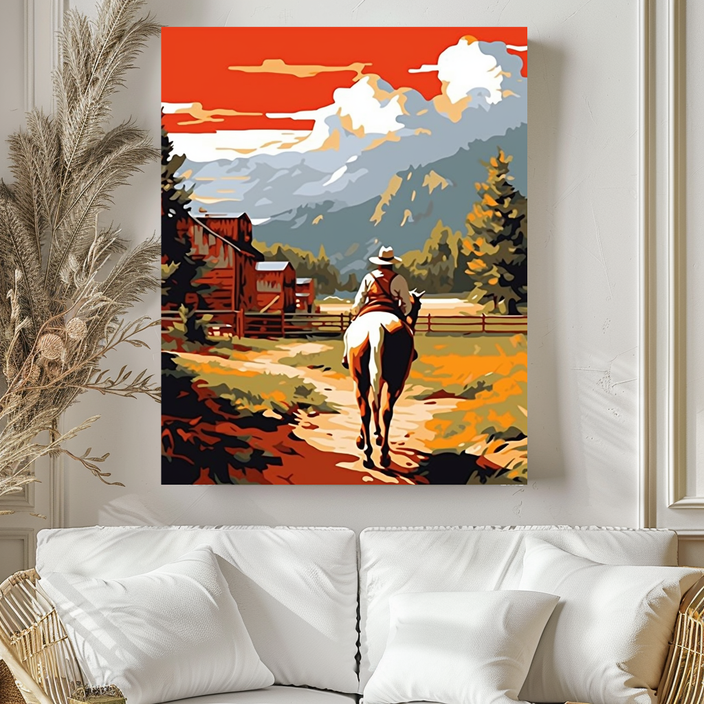 Desert Art Desert Rose Cowboy Vintage