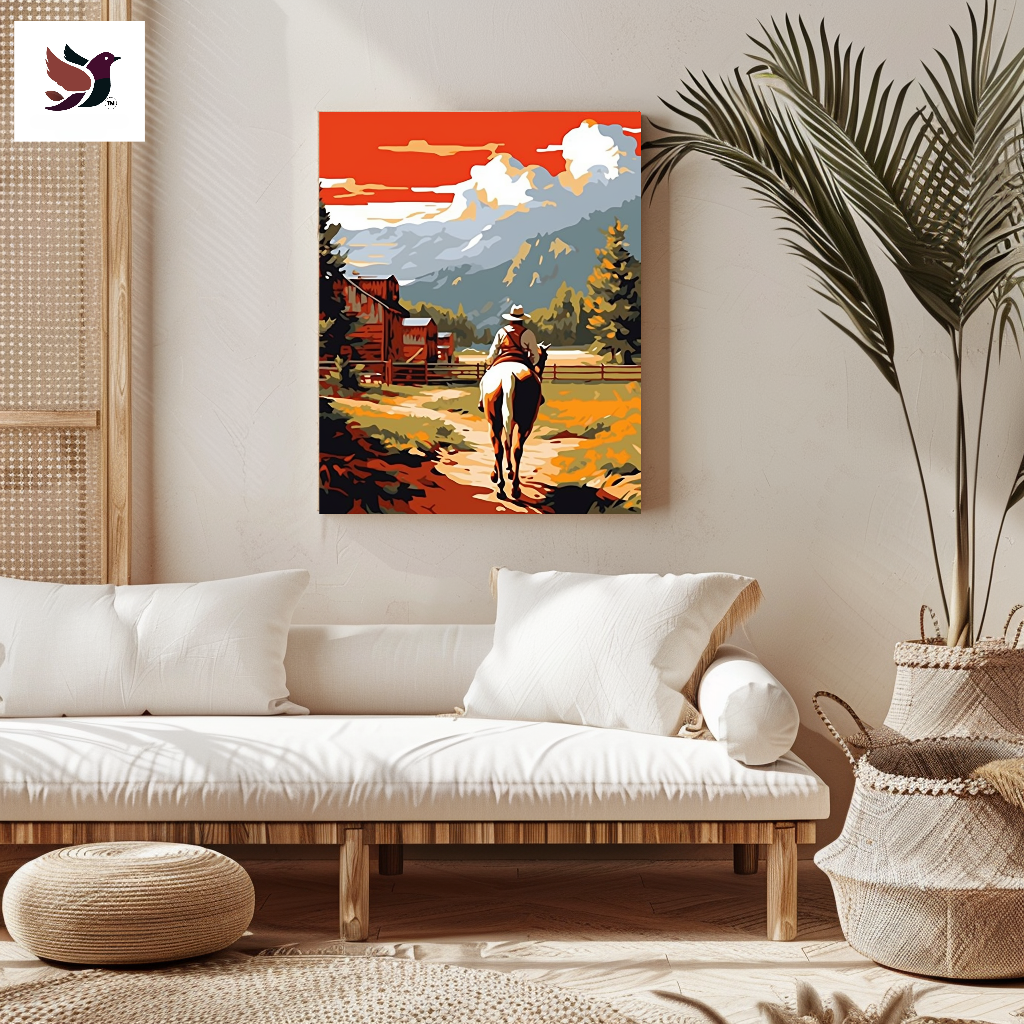 Desert Art Desert Rose Cowboy Vintage