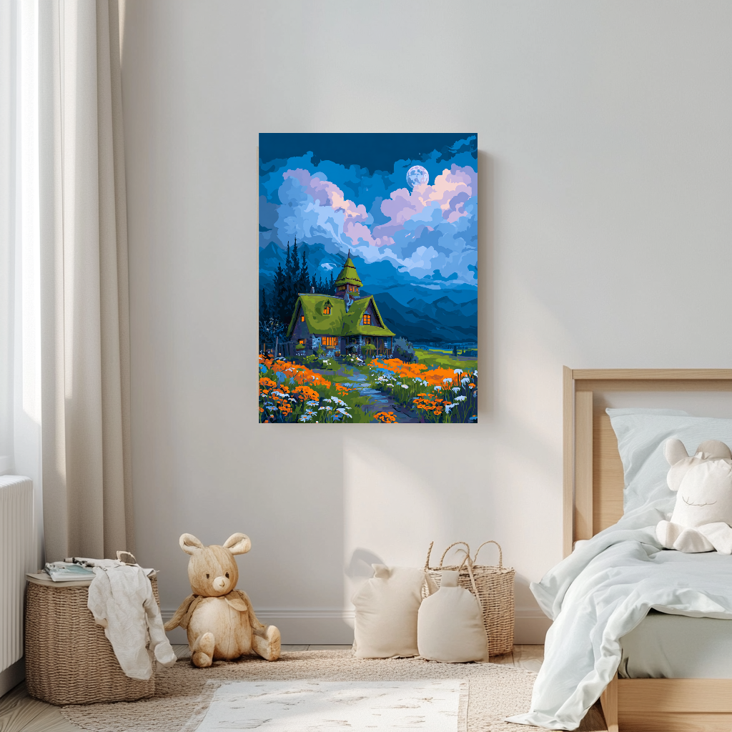 Halloween Diamond Painting Kit: DIY Adult Craft Haunted Mansion