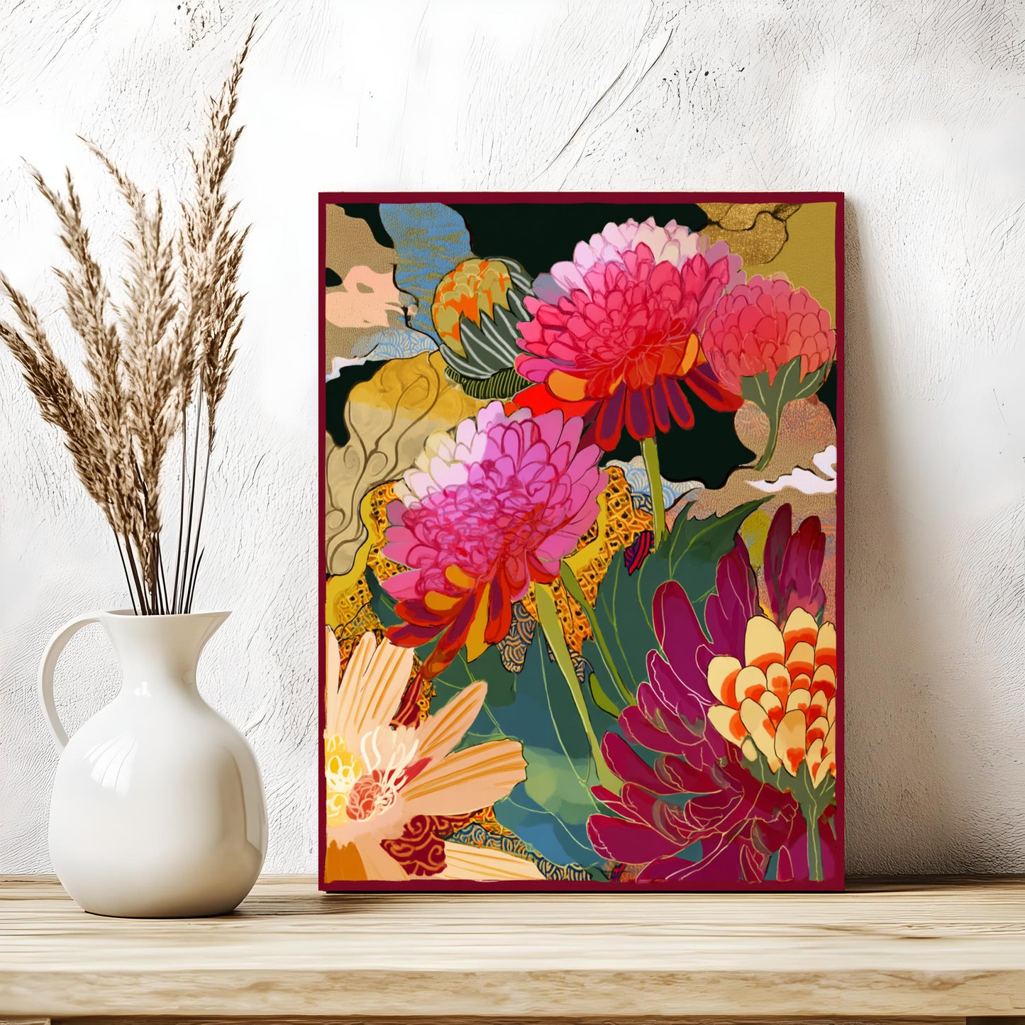 Diamond Painting Japanese Flowers
