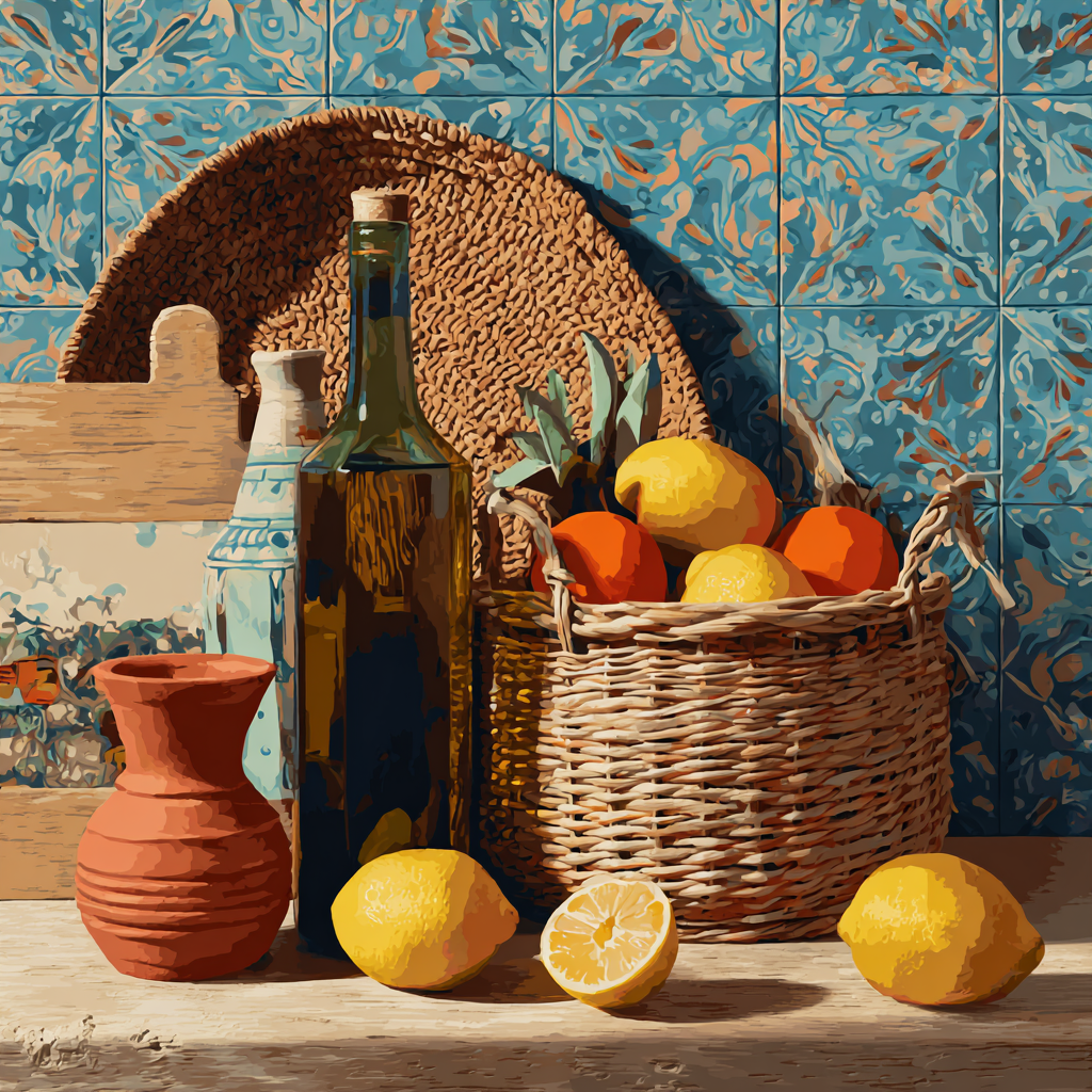 Lemon Orange -Kitchen Square Art