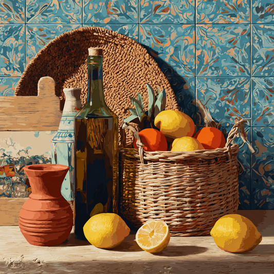 Lemon Orange -Kitchen Square Art