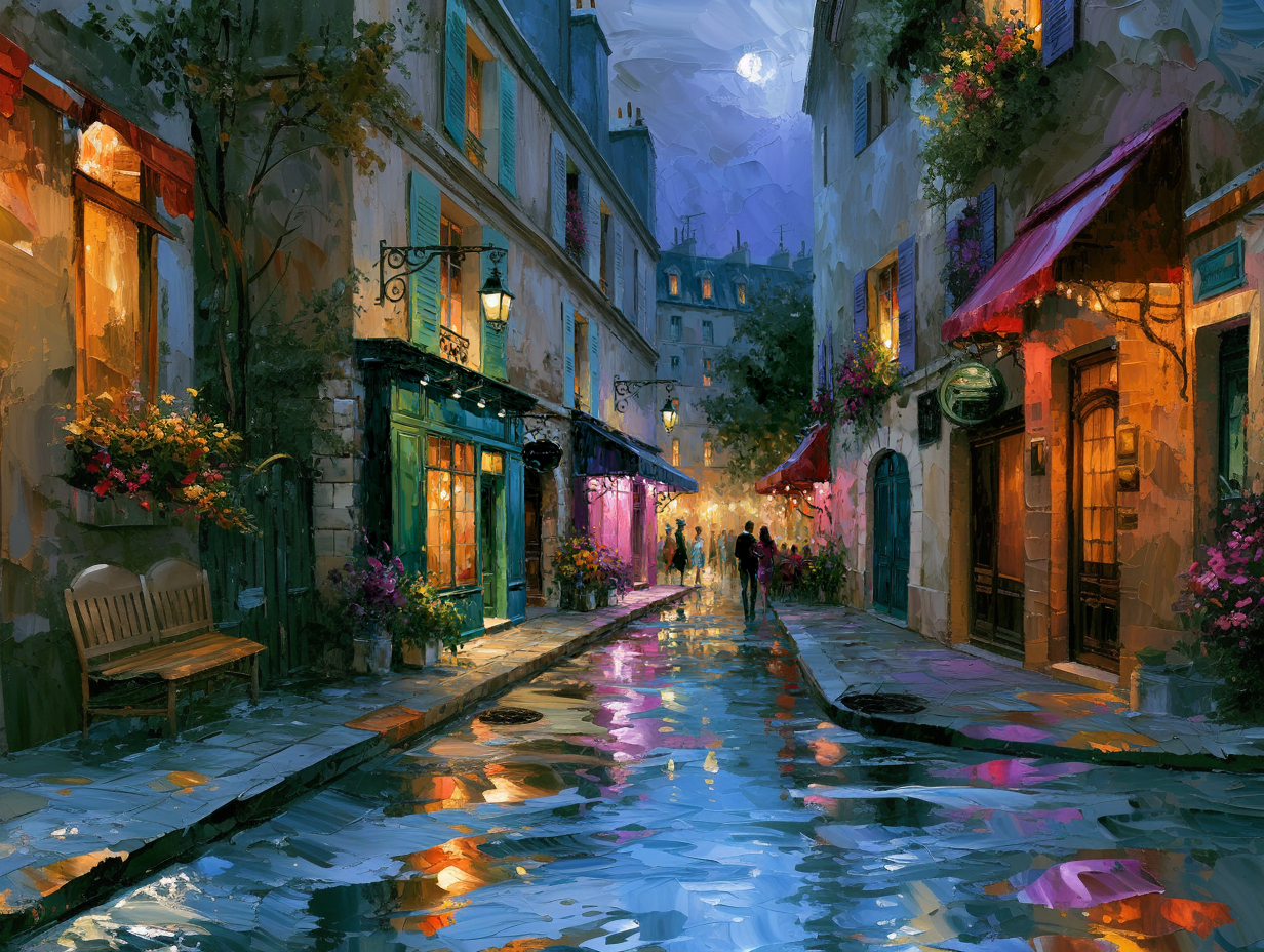 Romantic Paris Rains