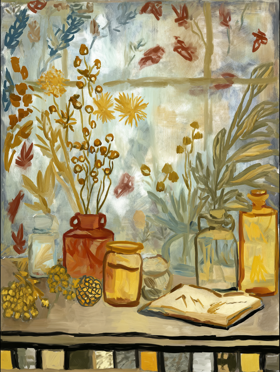 Rustic Vase Desk -Still Life